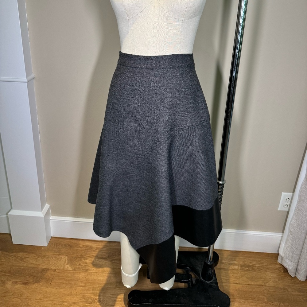 Boss By HUGO BOSS Asymmetrical Skirt with Faux Leather Hen
